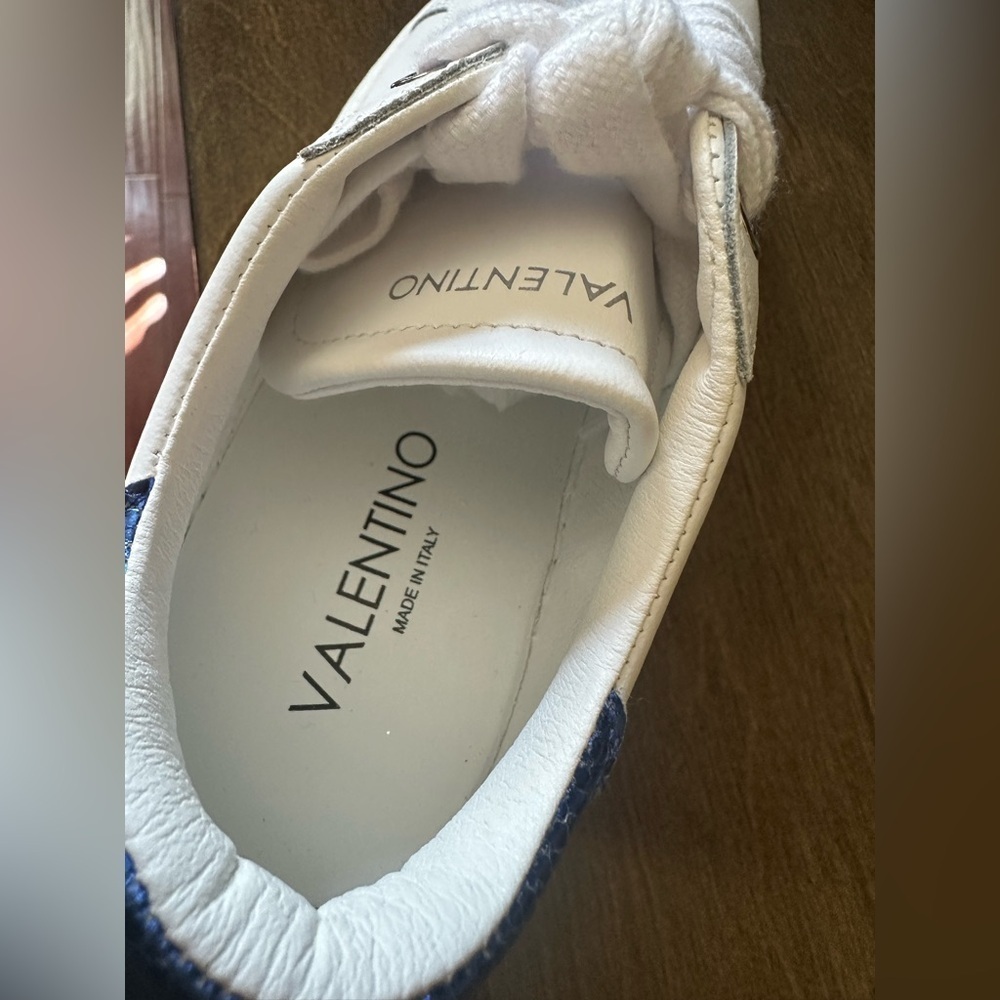 Valentino White Sneakers with Blue Details size 38 - Picture 5 of 9